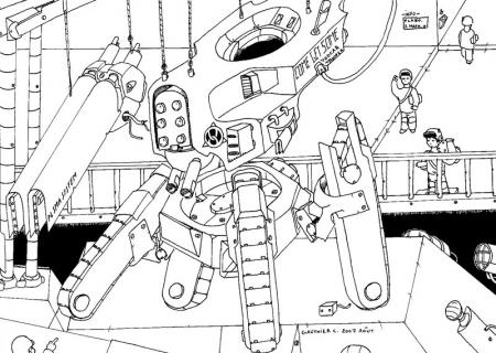 char quadrupede inspiré ghost in the shell